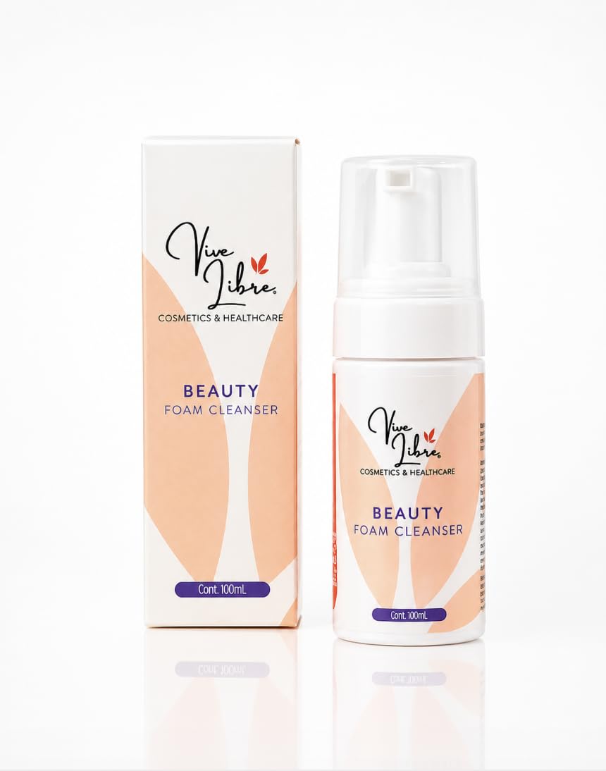 Beauty Foam Cleanser- Limpiador en Espuma- Para Todo Tipo de Piel- Vive Libre Cosmetics