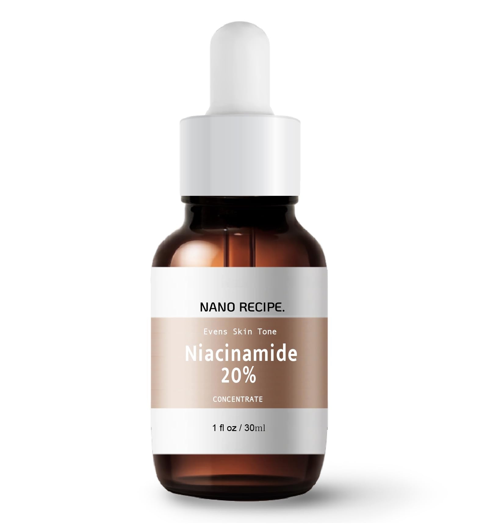 Suero concentrado de niacinamida al 20%: control de imperfecciones de alta potencia, minimizador de poros y corrector del tono de la piel: ingrediente puro para una tez suave y uniforme, 30 ml