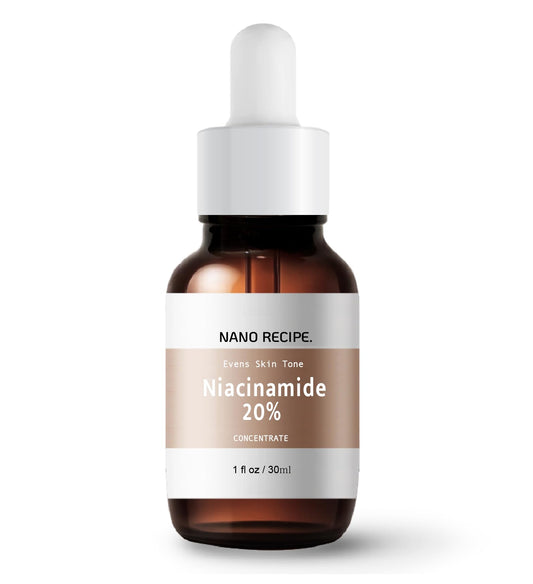 Suero concentrado de niacinamida al 20%: control de imperfecciones de alta potencia, minimizador de poros y corrector del tono de la piel: ingrediente puro para una tez suave y uniforme, 30 ml