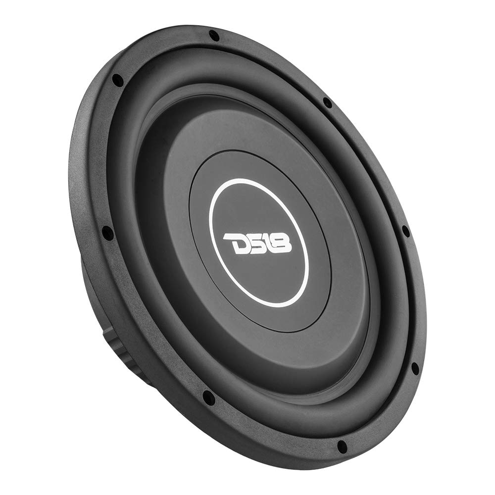 DS18 SRW10.4 Subwoofer de Coche Poco Profundo de 10 Pulgadas, 400 vatios, Bobina de Voz única, 4 ohmios (1 Altavoz)
