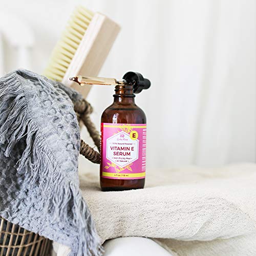 Vitamin E Jojoba Oil by Leven Rose 100% Pure Organic All Natural Face, Dry Skin & Body Moisturizer Treatment, Hair & Nail Growth Oil, Pure Makeup Remover, Acne Cleansing Oil Large 4 oz