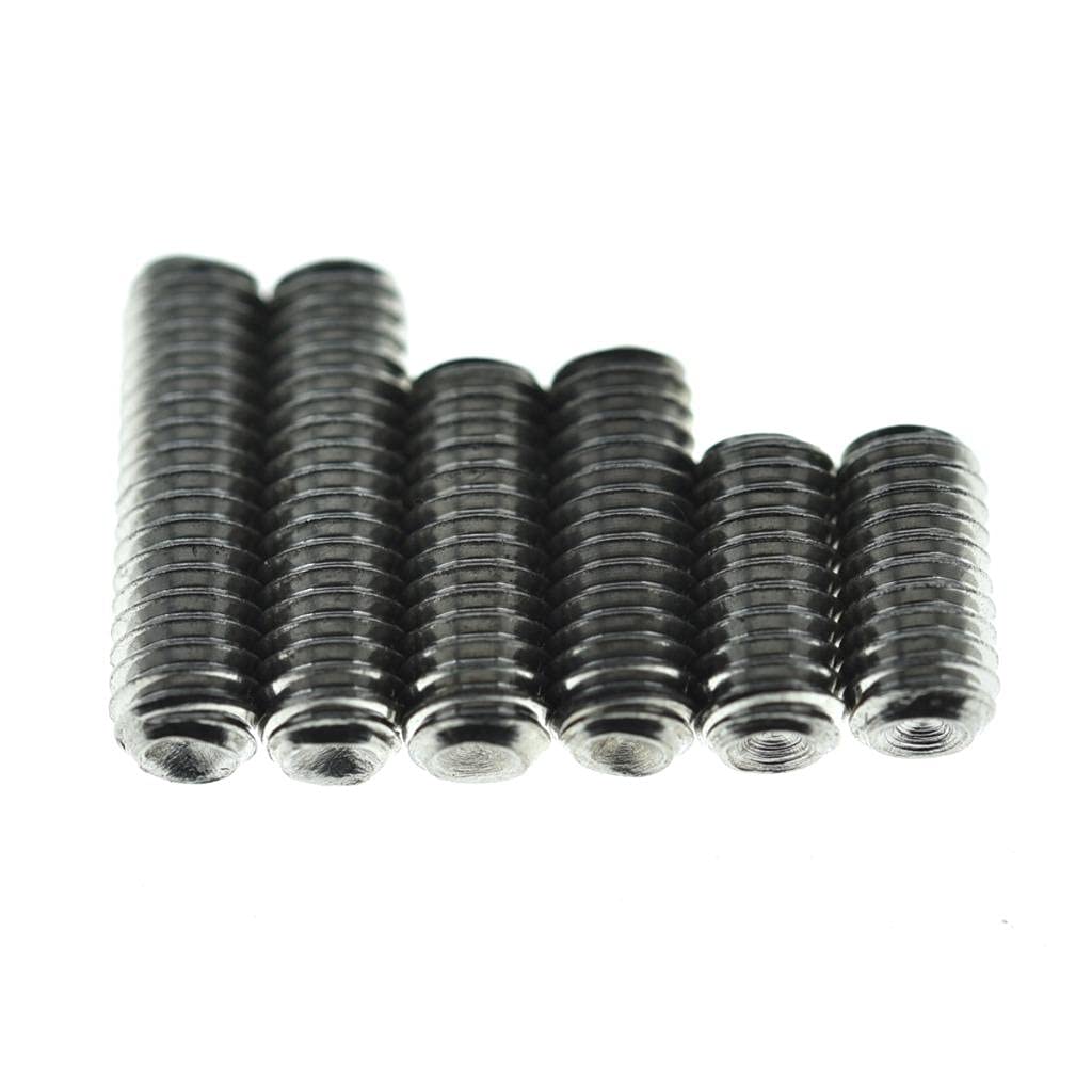 KAISH 50 tornillos de ajuste de altura para puente de guitarra M3 x 10 de acero inoxidable para Fender Strat/Tele