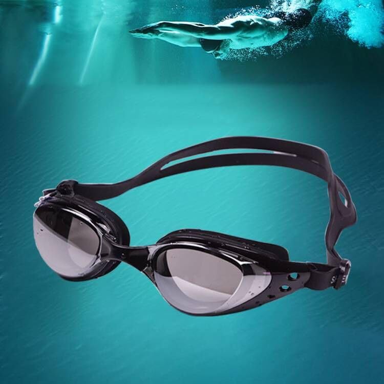 Gafas de natación con tapones auditivos siameses, PUBAMALL protección UV Antivaho sin fugas para hombres adultos Mujeres