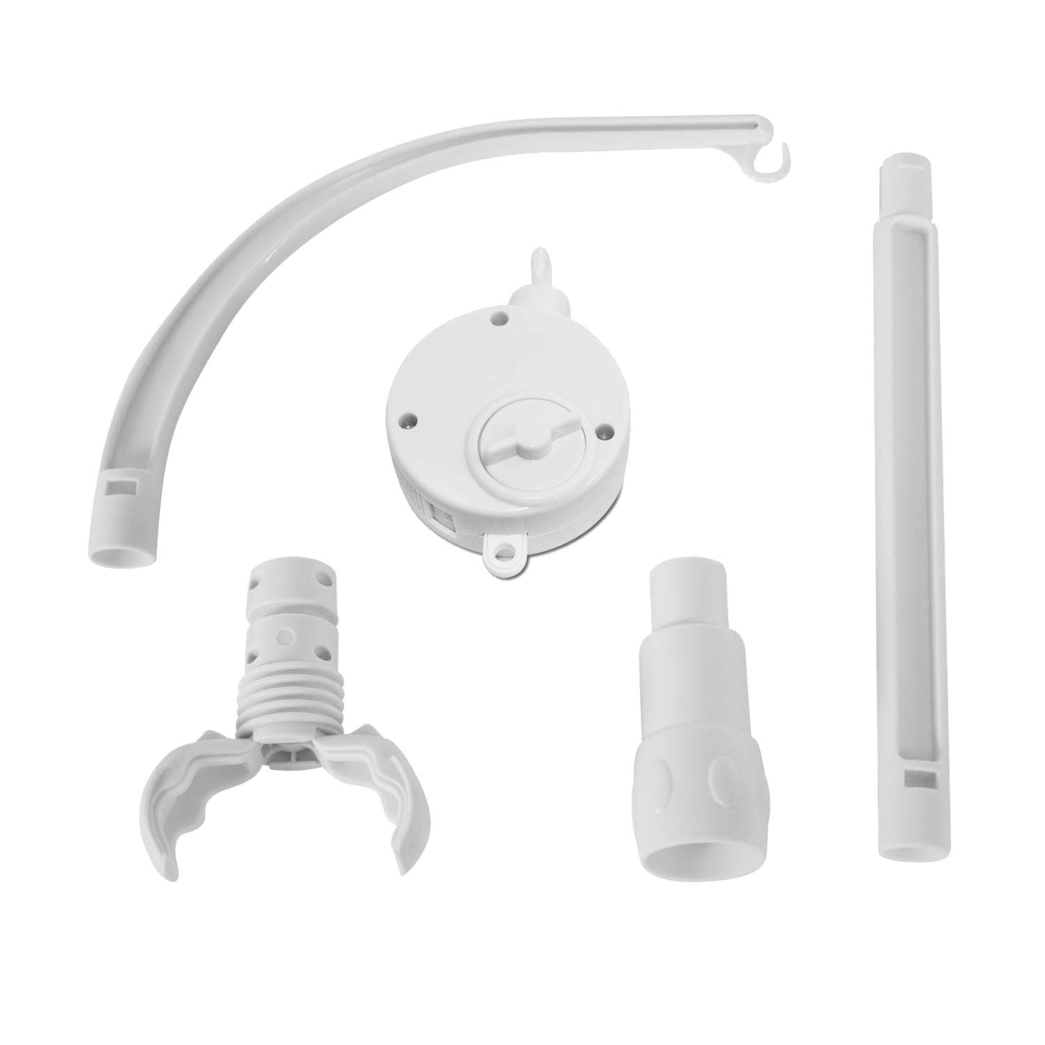 Soporte de Brazo para Cuna de Bebé con Caja de Música y Decoración de Juguetes Ajustable de 58,4 cm