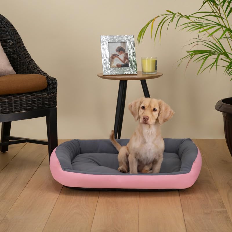 Cama para Perro PETS APPAREL HILLS Rosa Resistente y Confortable
