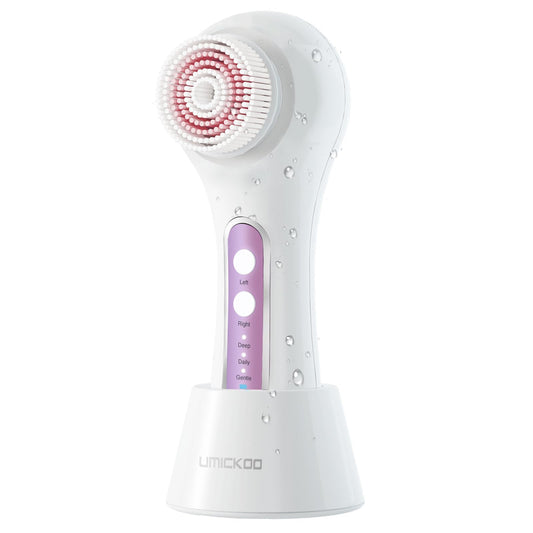 Exfoliante Facial Umickoo Azul con Cepillo Giratorio y 5 Cabezas Intercambiables Resistente al Agua IPX7 para Mujer