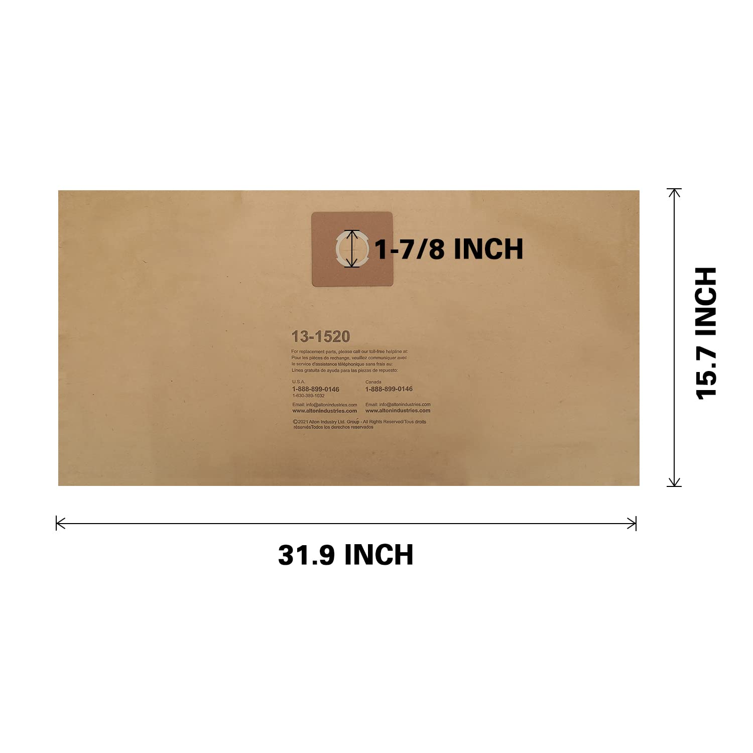 Bolsa de Filtro Desechable Stanley 13-1520 para Aspiradoras Húmedas o Secas de 10 Galones, Paquete de 3