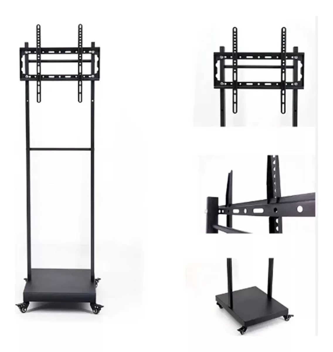Lucky Owl Soporte de TV para Piso de 32 40 43 50 55 60 65 Pulgadas, Carga máxima 30kg, VESA de 400X400mm, Resistente Material Reforzado, con rueditas, Compatible con 99% de televisores.