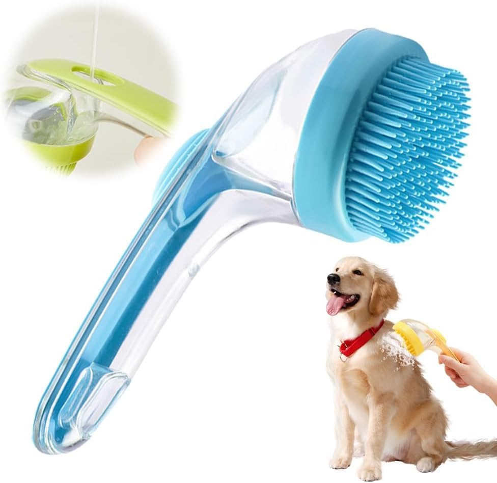 Cepillo de Baño Walquicks Azul con Dispensador de Champú para Mascotas