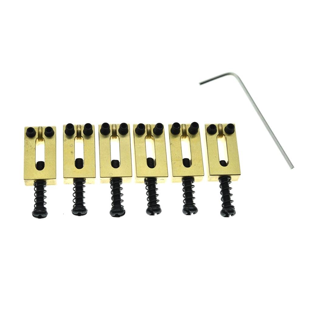 KAISH - Sillín de latón macizo para guitarra Stratocaster o Telecaster (10,8 mm)