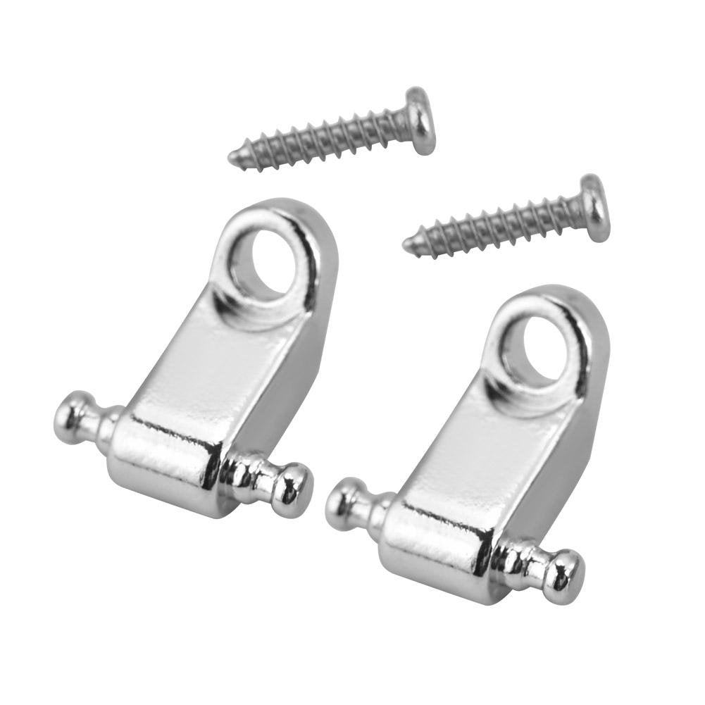 Alomejor Retenedor de Cuerda 2 Piezas Metal Guitarra Roller String Trees Guitarra el|ctrica Bass String Retainer en Cromo(Plata) Accesorios de Juego