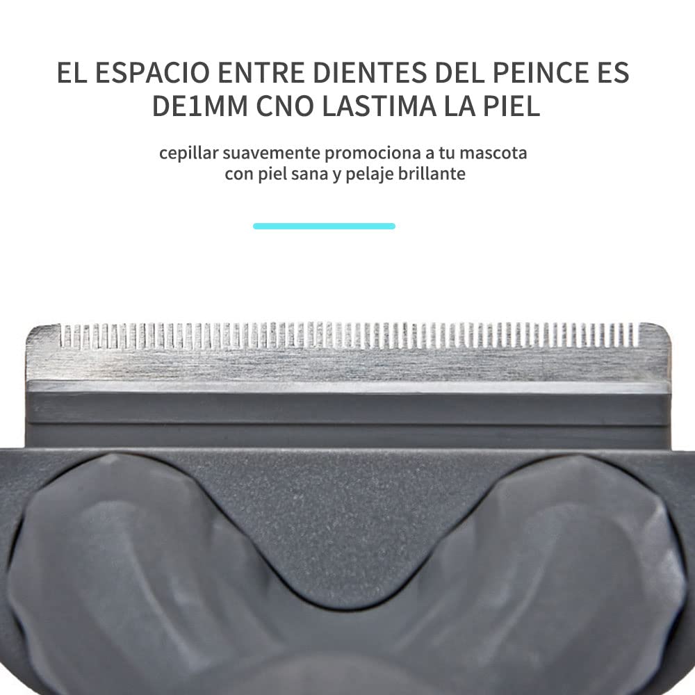 Cepillo Quita Pelo para Mascotas Shedding Tool Azul