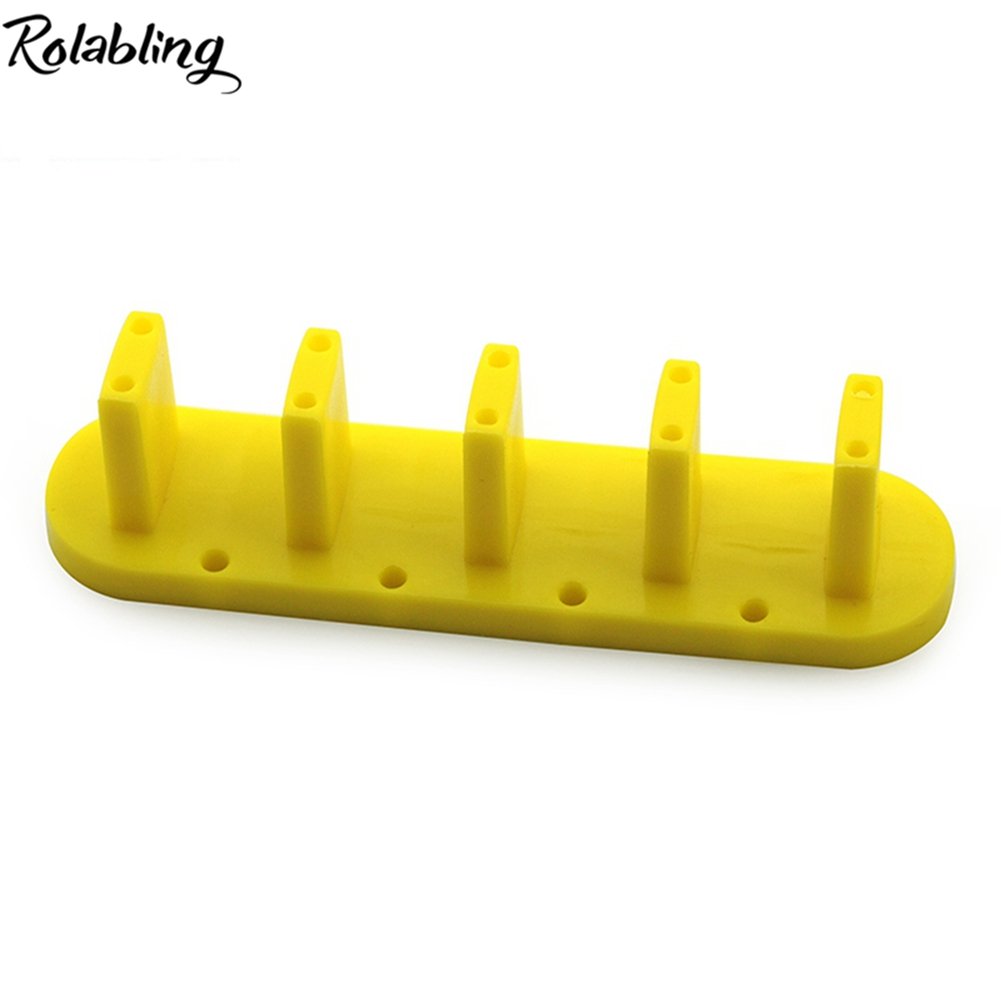 Juego de 3 Piezas de Soporte para Práctica de Uñas Falsas Rolabling Amarillo