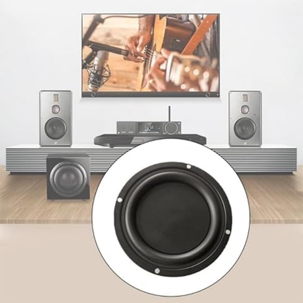 Película de radiador pasivo para subwoofer, membrana de altavoz de graves de 4 pulgadas, paquete de 2, reparación de altavoces DIY (redonda)
