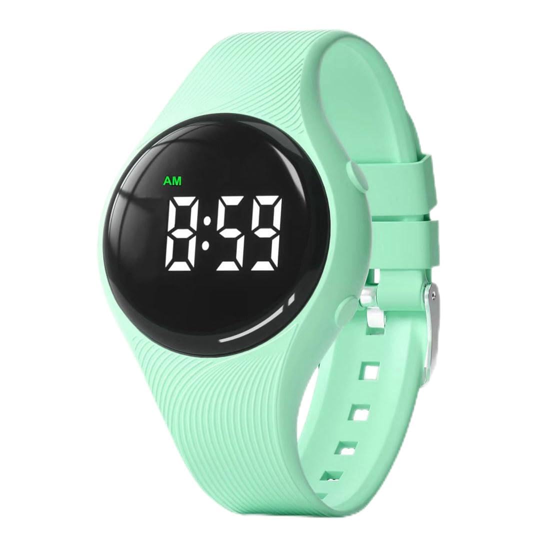 e-vibra - Reloj de entrenamiento para orinal, resistente al agua, silencioso, reloj de recordatorio médico recargable, con alarma y visualización de bloqueo, Verde