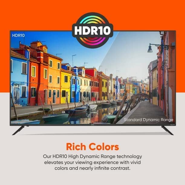 Televisión LED UHD 4K ONN 55 Pulgadas Serie 1 Smart Roku HDR HDMI USB para Funcionar con Alexa y Asistente de Google Reacondicionado