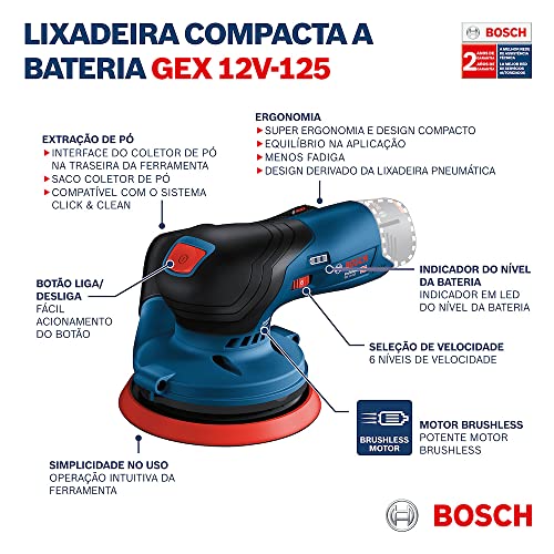 Bosch Lijadora orbital GEX12V-125