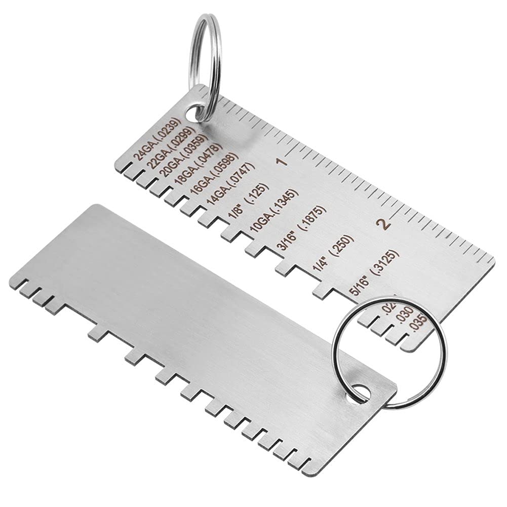 Herramienta Medidor de Espesor Alambre Placa de Metal de Acero Inoxidable para Trabajos de Soldadura