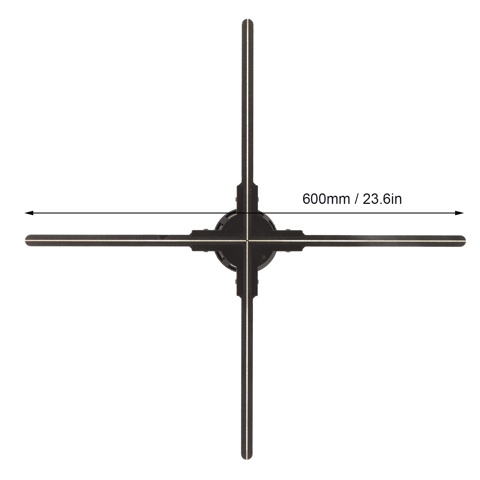 Ventilador de Holograma 3D PUSOKEI WiFi Proyección de Pantalla 2000x720 4 Hojas Plug and Play