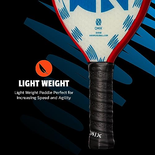 Paleta de Pickleball Onix Evoke Transparente con Forma de Lágrima y Núcleo de Polipropileno