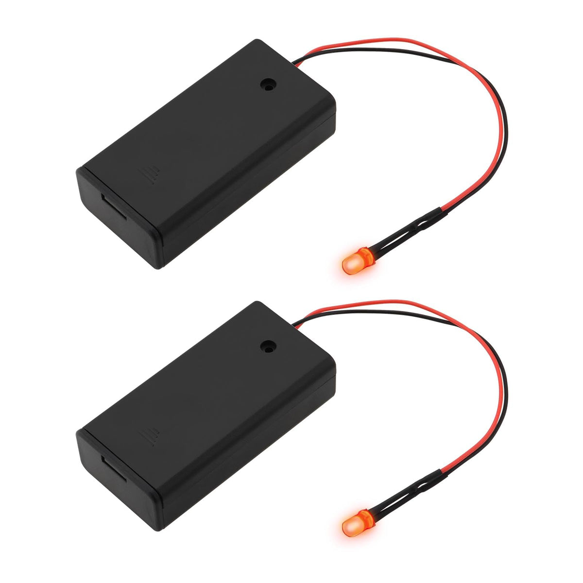 Pack de 2 Alarmas LED OTOTEC Rojas con Soporte Precableado para Coches, Barcos y Motocicletas