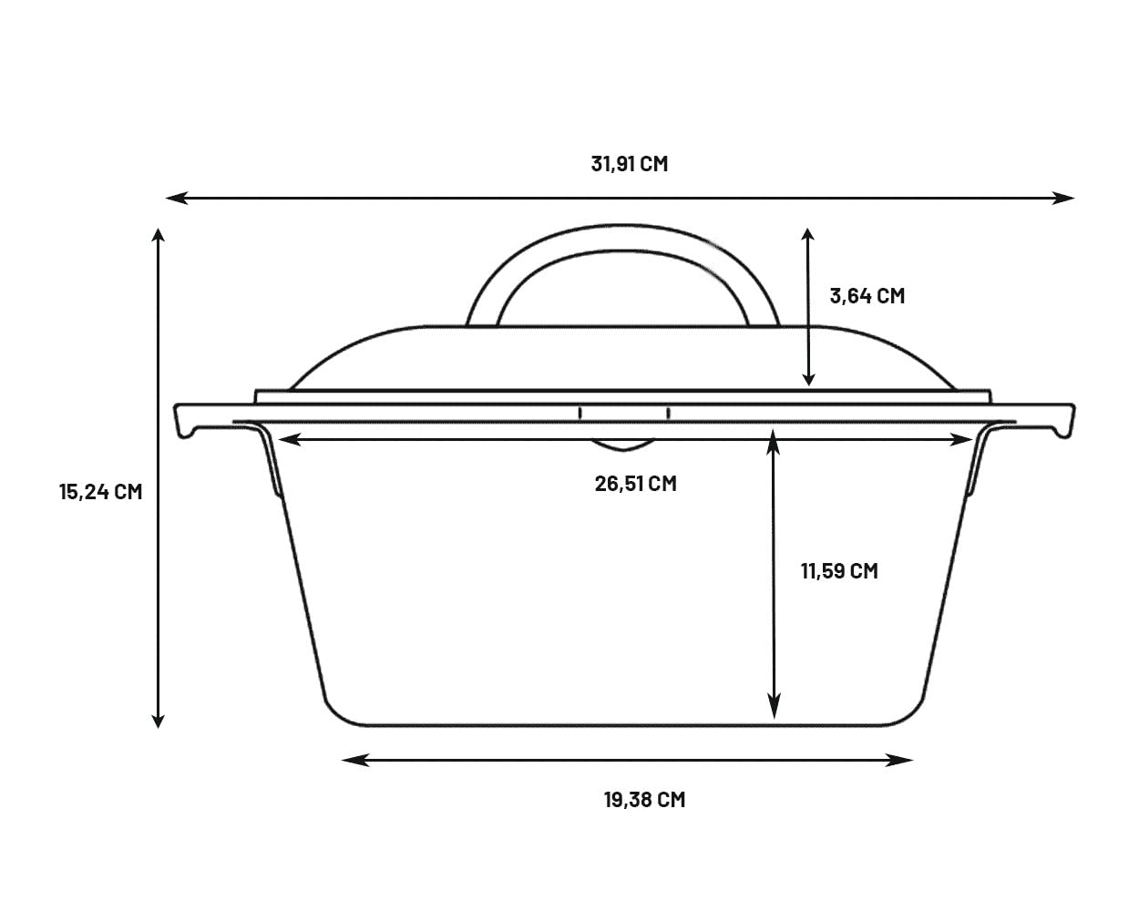 Lodge 5 Qt Vb123, Black, L8Dol3, Quart Cast Iron Dutch Oven. Pre-Seasoned Pot With Lid And Dual Loop Handle, Black