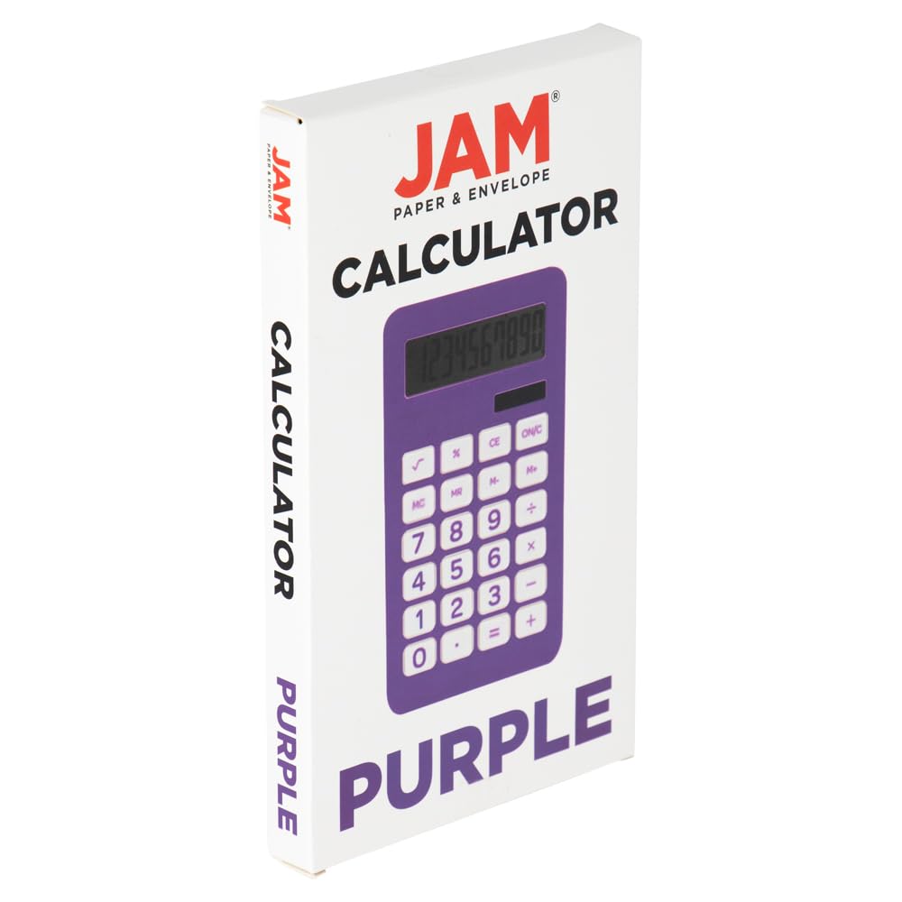 Calculadora JAM PAPER Morado visualización LCD 10 Dígitos
