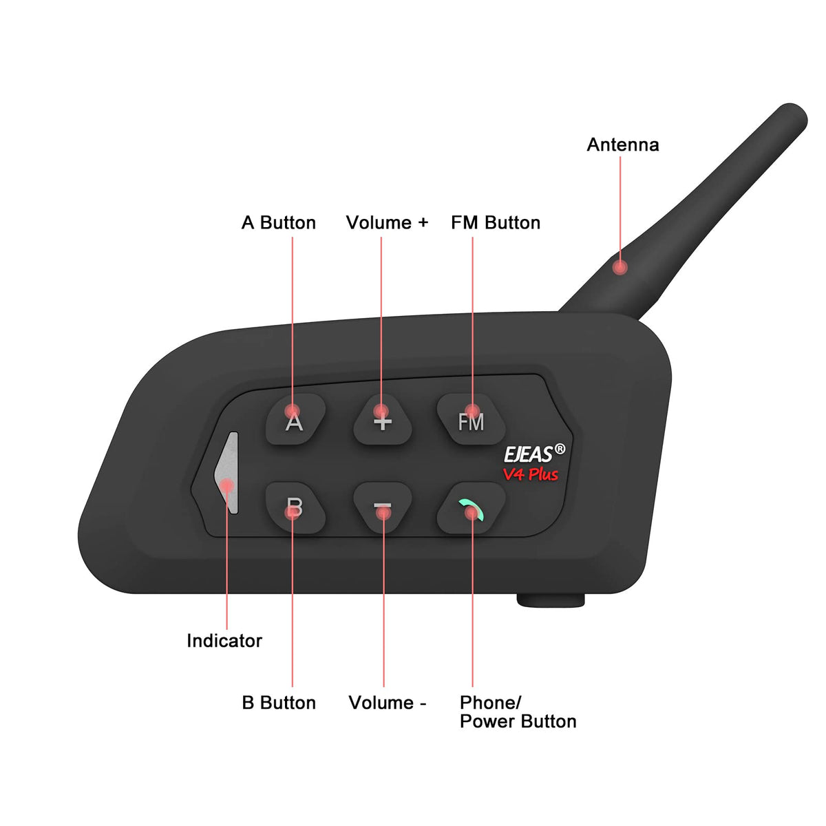 Auriculares GaiRen V4C Plus Negro Bluetooth 5.1 Auricular Derecho