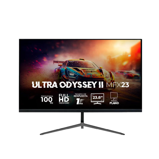 Balam Rush Monitor Gamer Plano 23.8" IPS/Ultra Odyssey II MGF23 / FHD / 100Hz / 1ms / 1xHDMI 1.4 / 1xDP 1.2 / 1xTYPE C 15W / Vesa 100x100mm / Negro