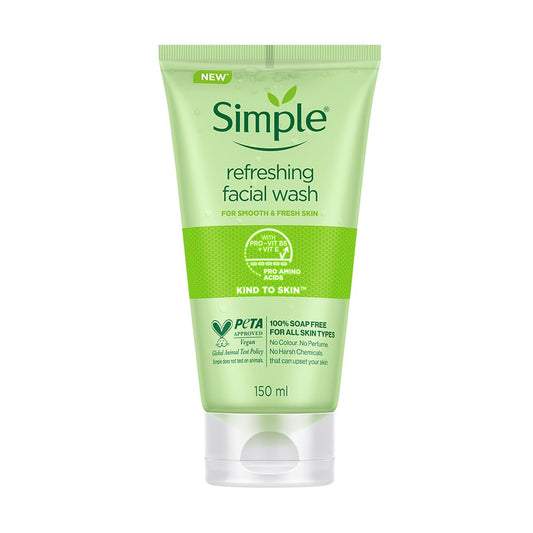 Simple Kind To Skin Refreshing Facial Wash Gel 150 Ml by Globalbeauty by Global Beauty