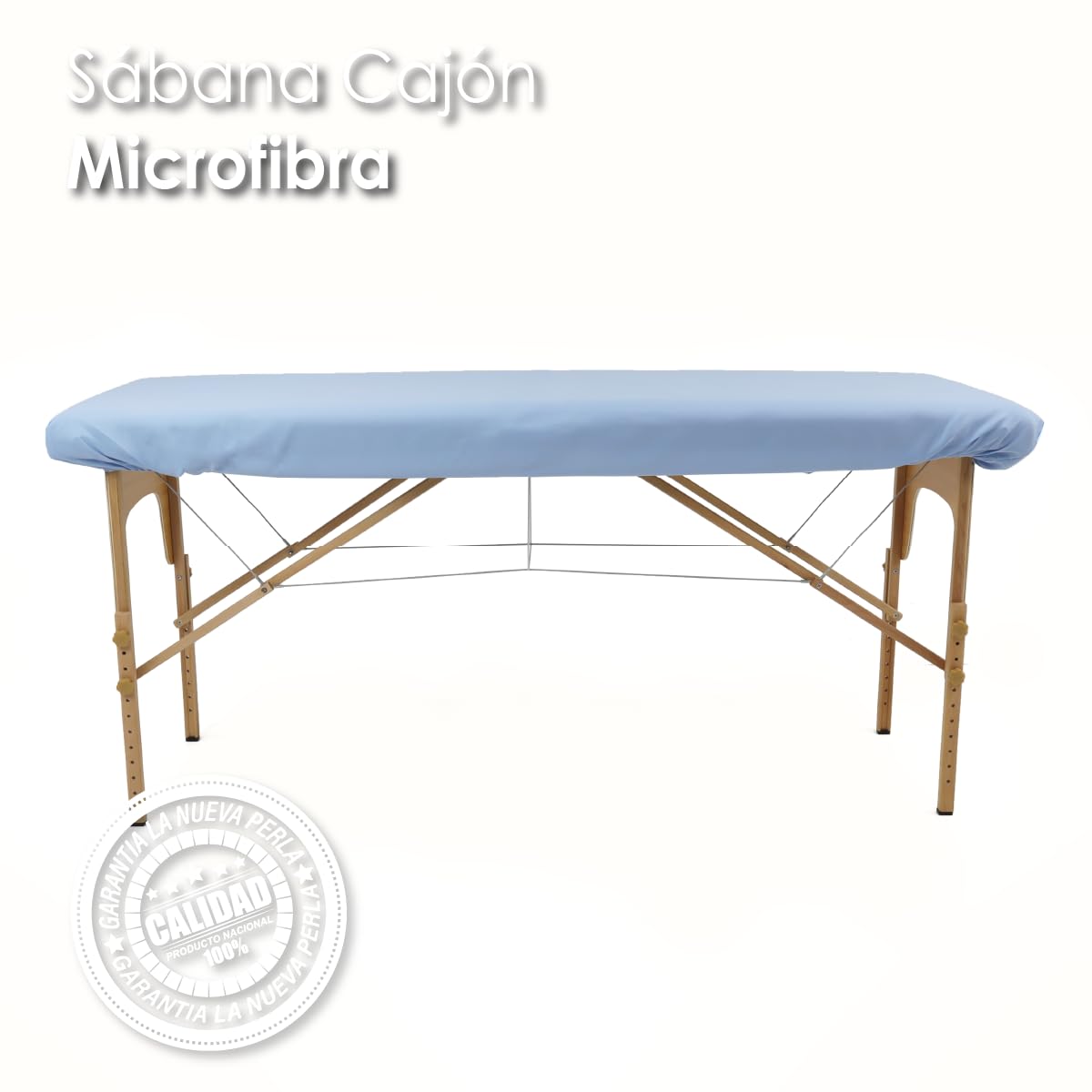 La Nueva Perla Juego Sabana Camilla Masaje Spa Exploracion Microfibra Color (Azul Cielo, 1 Juego (2 Piezas))