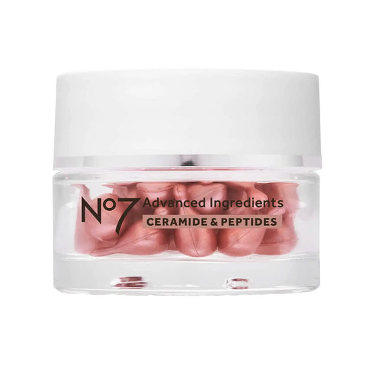 LYSMOSKI No7 Advanced Ingredients Ceramide & Peptide Capsules - Anti Aging Serum Helps Reduce Fine Lines and Wrinkles - Single Use Ceramide Capsules with Peptide Serum (30 Count)#