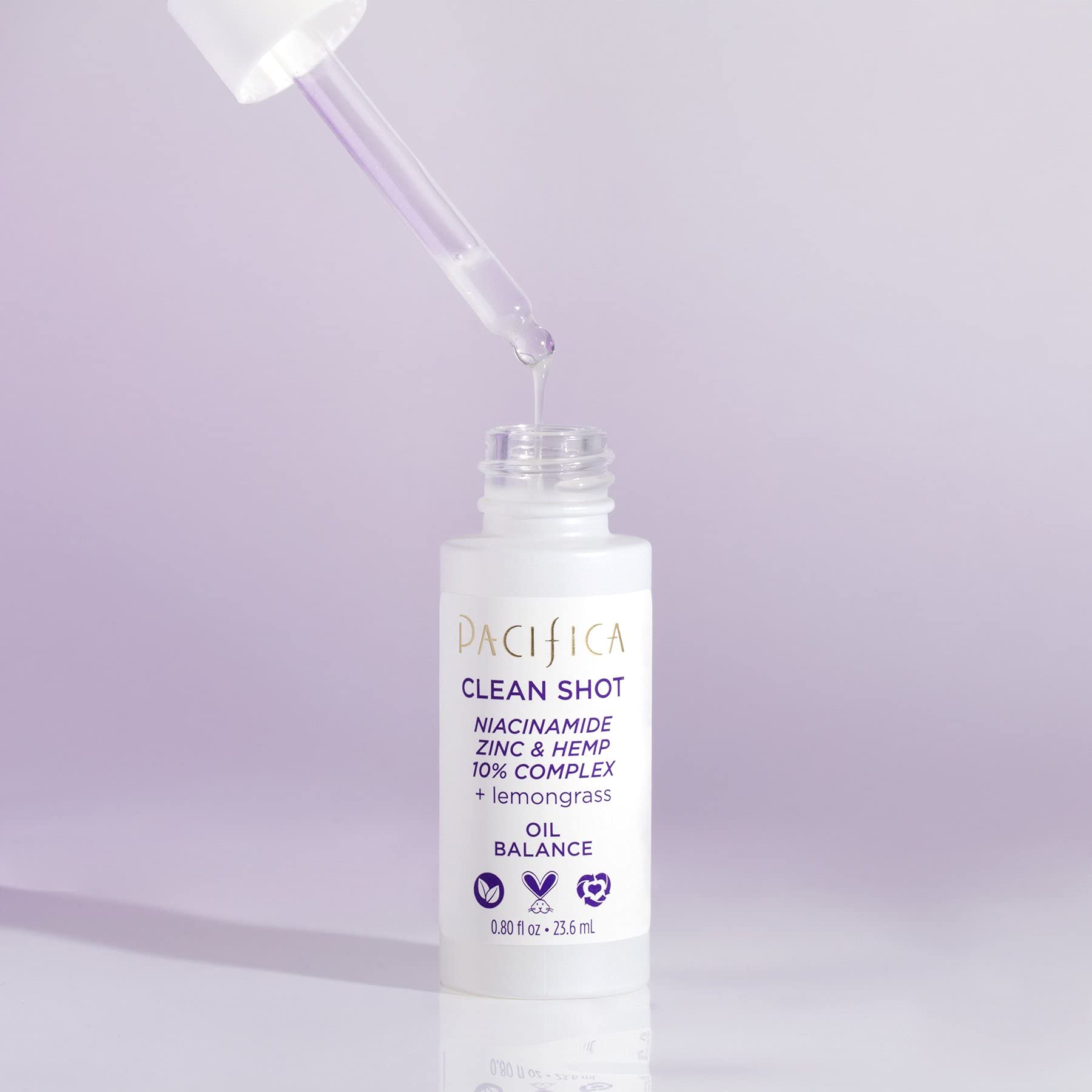 Pacifica Clean Shot Niacinamide Zinc and Hemp 10 Percent Complex Unisex 0.8 oz