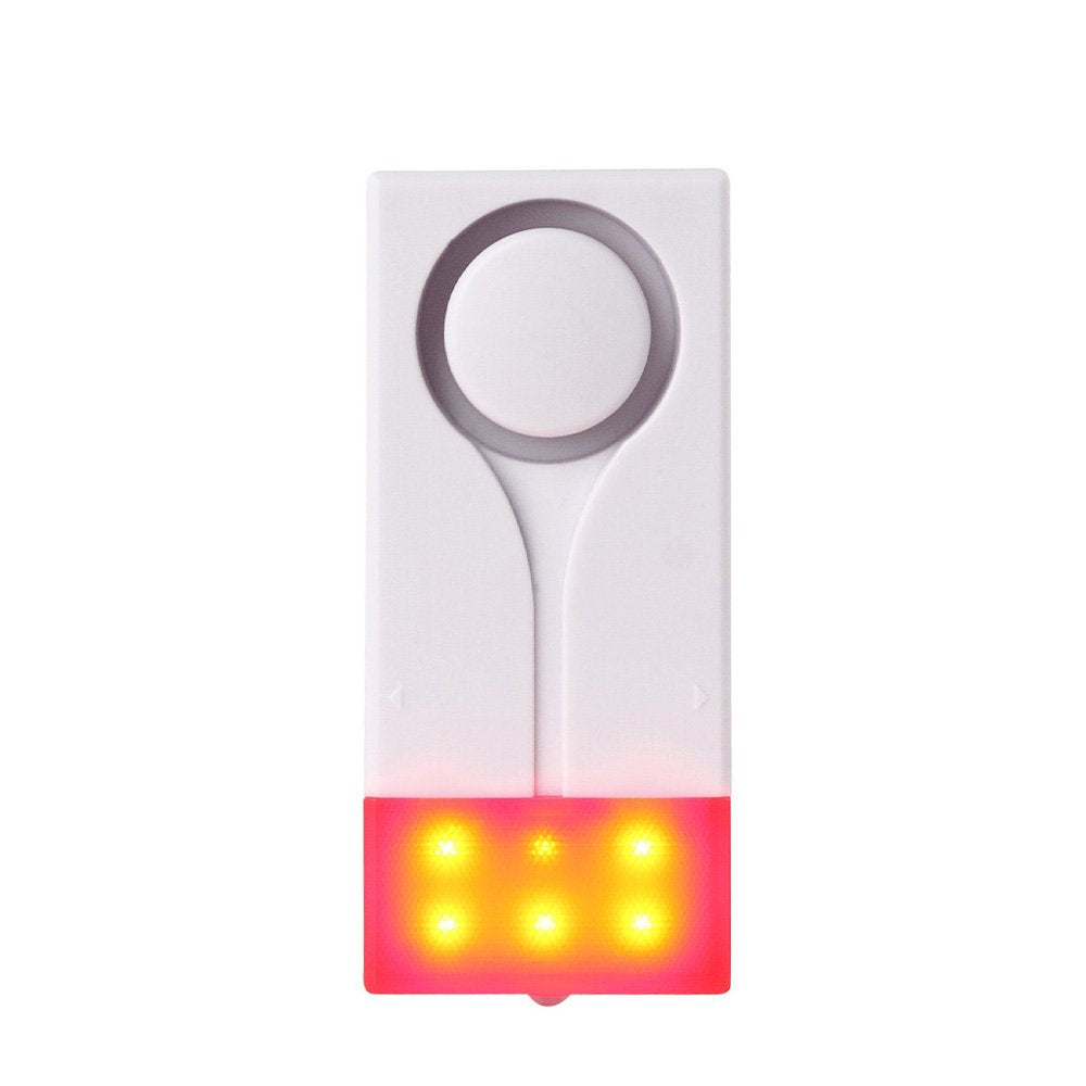 Alarma Inalámbrica Mengshen Blanco 105db con Luz Brillante para Puertas y Ventanas