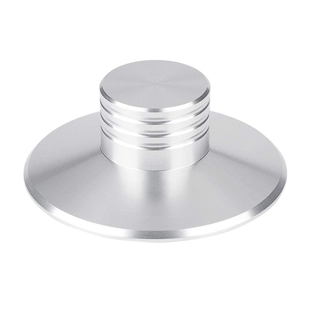 Estabilizador de Discos de Vinilo Metal Alta Precisión Plata plataformas giratorias