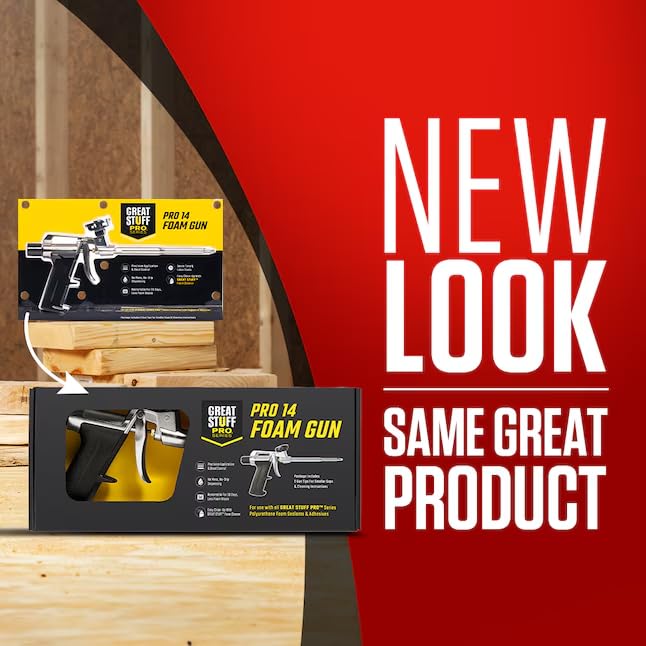 Great Stuff Pro 14 Pistola dispensadora de espuma, color plateado