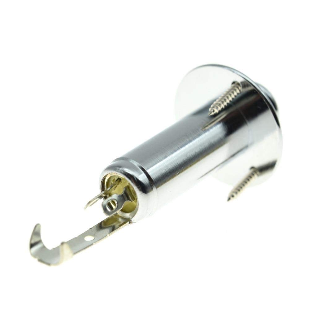KAISH - Guitarra eléctrica acústica de 6,35 mm con conector de salida monopolina, con botón de salida chapado en cromo