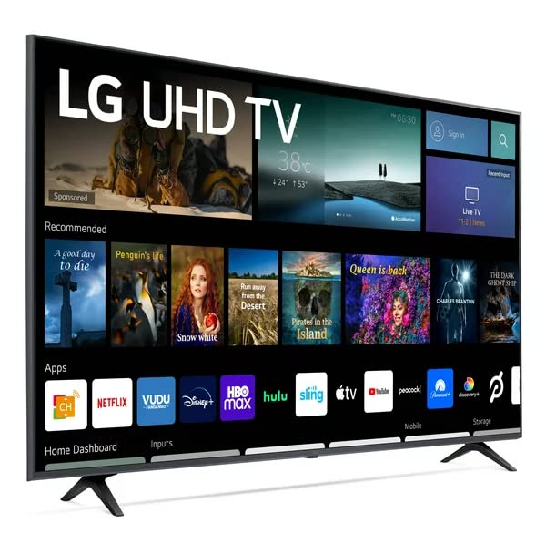 LG Television de 50" Class 4K UHD 2160P webOS Smart TV Compatible con Netflix Disney+ Apple TV HBO Youtube 50UQ7070ZUE (Reacondicionado)