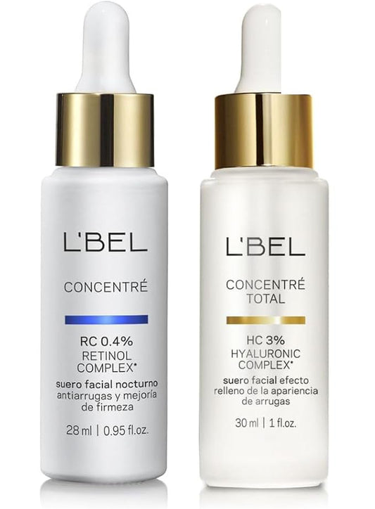 L'BEL - Set de Sérums Faciales Concentré Ácido Hialurónico y Retinol