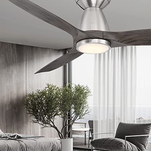 Ventilador De Techo Modern Forms Skylark Blanco Ventilador Inteligente con Luz LED y Control Remoto Compatible con Alexa e iOS 54In Para Interiores y Exteriores