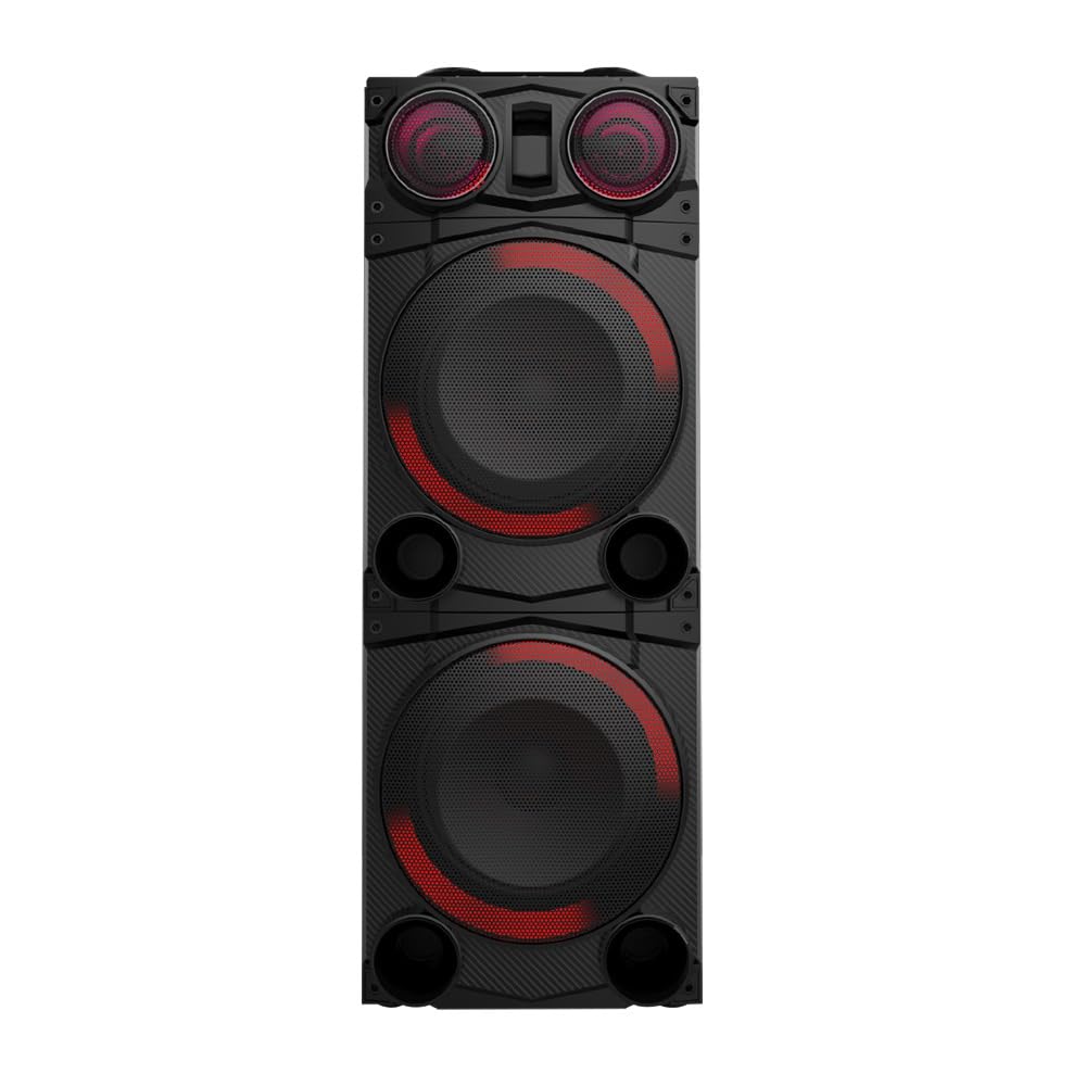 Bocina Bluetooth Aiwa DJ Top Negra con Luces LED y USB para Fiestas y Eventos