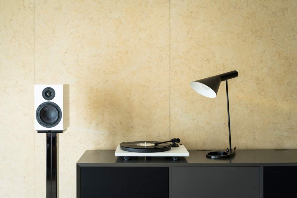 Pro-Ject Primary E Phono, Tocadiscos de Salida y Anterior conmutable con cápsula OM NN (Blanco)
