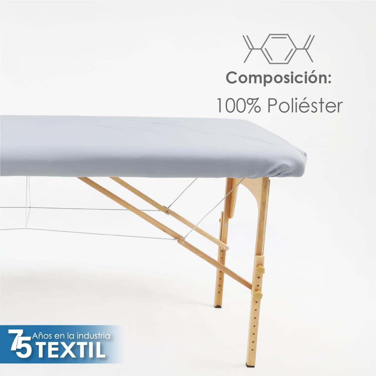 La Nueva Perla Juego Sabana Camilla Masaje Spa Exploracion Microfibra Color (Gris Perla, 1 Juego (2 Piezas))