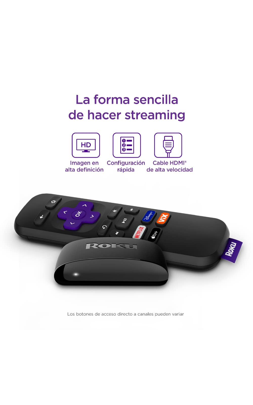 ROKU Express Dispositivo de Streaming HD con Garantía de 12 Meses en México