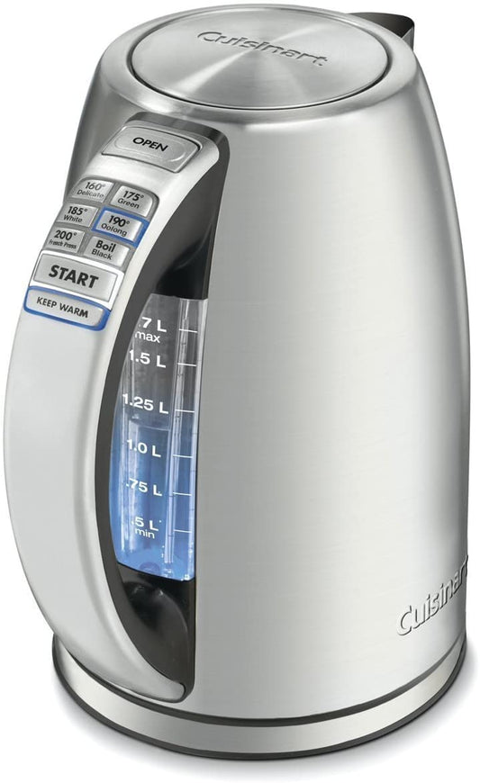 Cuisinart CPK-17 PerfecTemp Tetera eléctrica inalámbrica de acero inoxidable de 1.7 litros