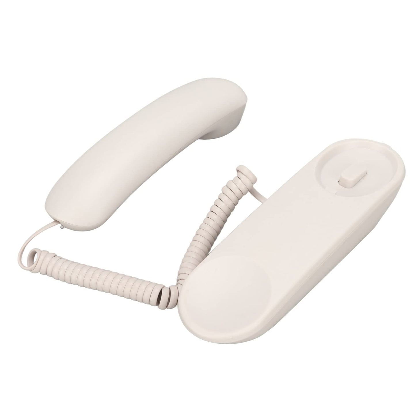 GUPE Teléfono Fijo con Cable, Enchufe de Teléfono de Pared Sensible Al Sonido Claro y Botones Grandes de Rellamada para Hotel para Oficina (Blanco)
