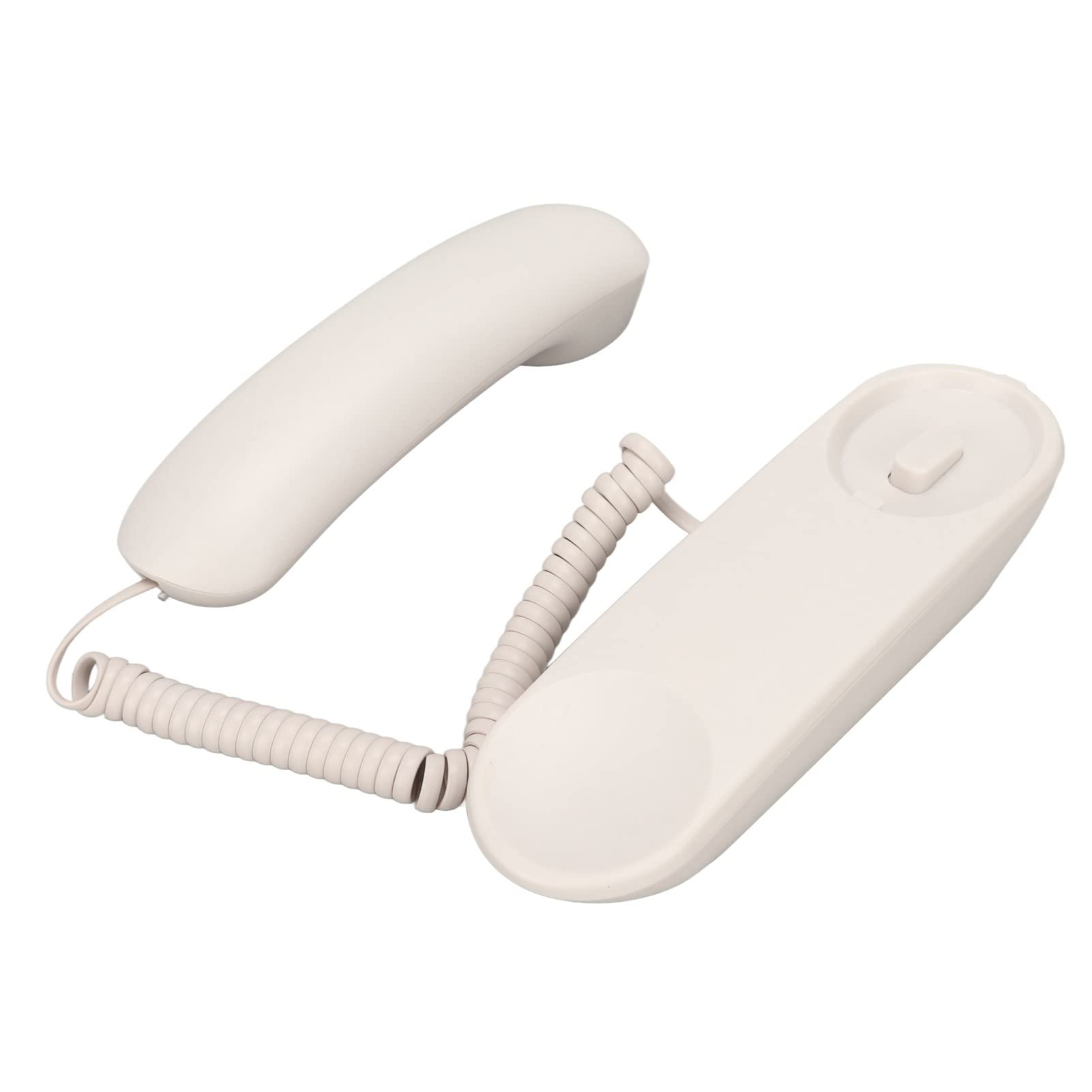 GUPE Teléfono Fijo con Cable, Enchufe de Teléfono de Pared Sensible Al Sonido Claro y Botones Grandes de Rellamada para Hotel para Oficina (Blanco)