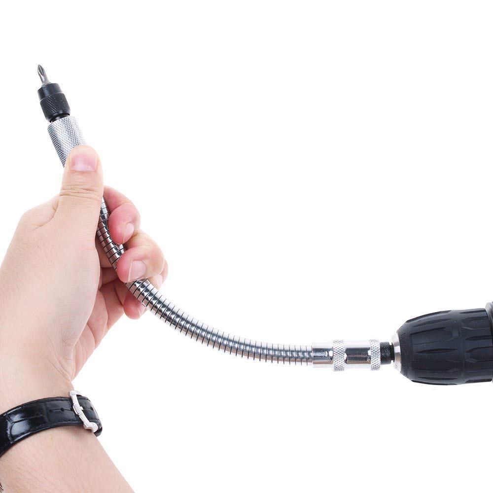 AUTOTOOLHOME Hex Flexible Flex Shaft Quick Change Magnetic Screwdriver Extension Angle Driver Adapter by autotoolhome