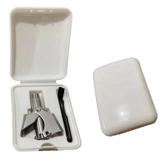 Recortador de Vello Nasal Acero Inoxidable Manual con Cuchillas de Doble Filo Indoloro para Hombres