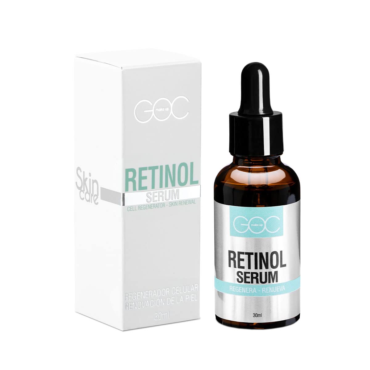 GOC, Suero De Retinol, Reafirma y alisa la piel, Mantiene la piel firme y tersa, Disminuye líneas de expresión, Atenua imperfecciones en la piel, Disminuye manchas, GSKIN08